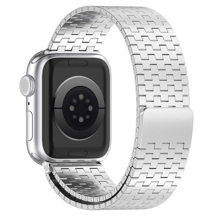 For Apple Watch 2 38mm Magnetic Buckle Stainless Steel Metal Watch Band(Silver)