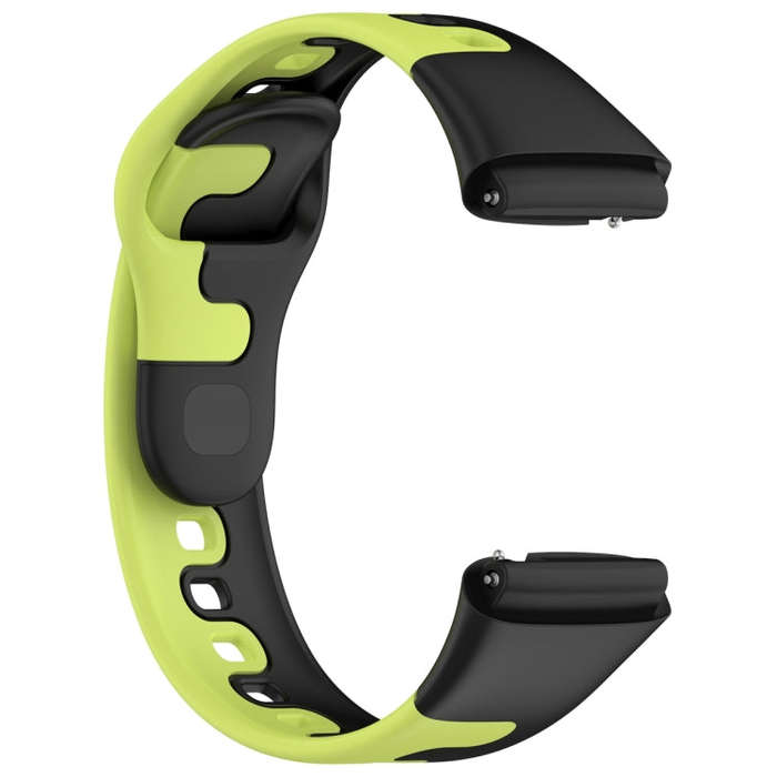 For Redmi Watch 3 Lite Stitching Two Color Silicone Watch Band(Black Teal)