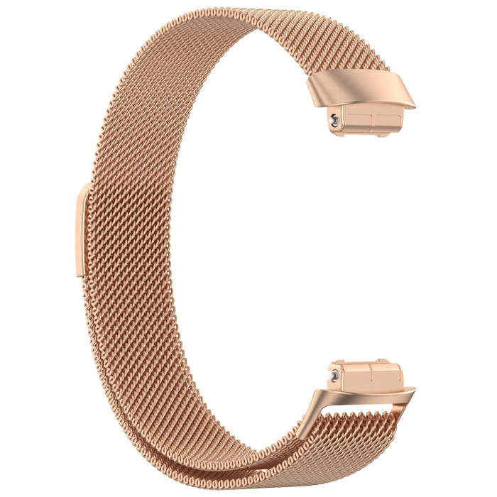 For Fitbit Inspire 3 Milanese Metal Watch Band(Rose Gold)