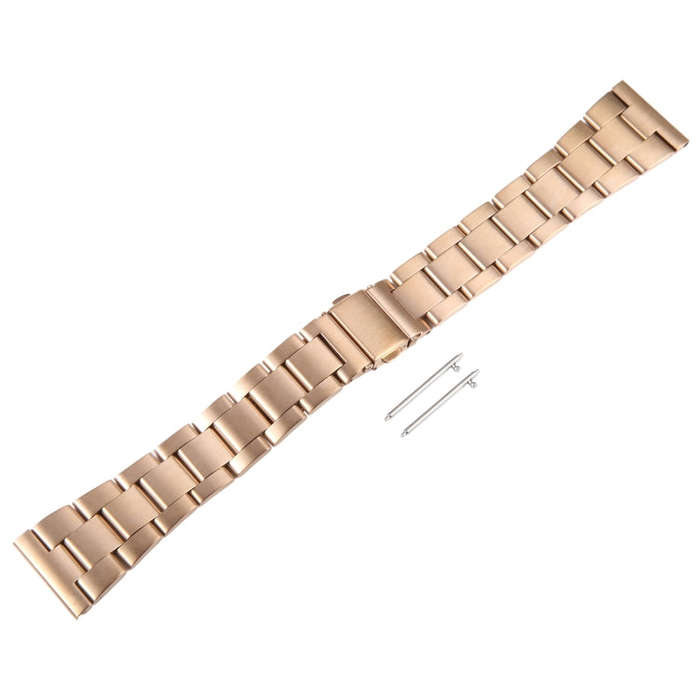 For Huawei Watch 4 22mm Three-bead Stainless Steel Watch Band(Rose Gold)