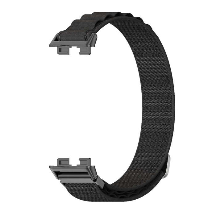 For Huawei Band 8 / 9 / 10 Mijobs Nylon Breathable Watch Band(Black)