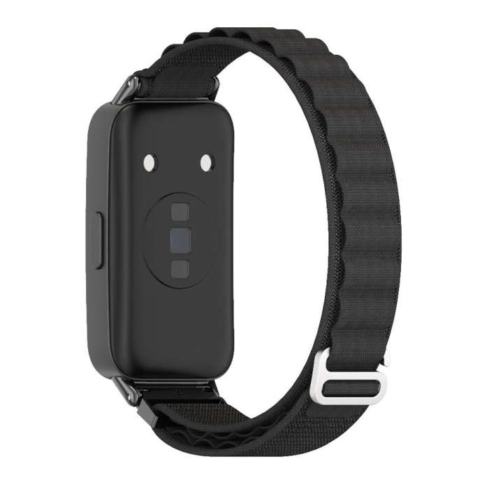 For Huawei Band 8 / 9 / 10 Mijobs Nylon Breathable Watch Band(Black)