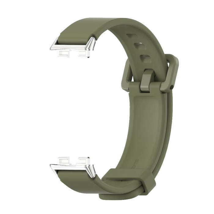 For Huawei Band 8 / 9 / 10 Mijobs Silicone Breathable Watch Band(Army Green)