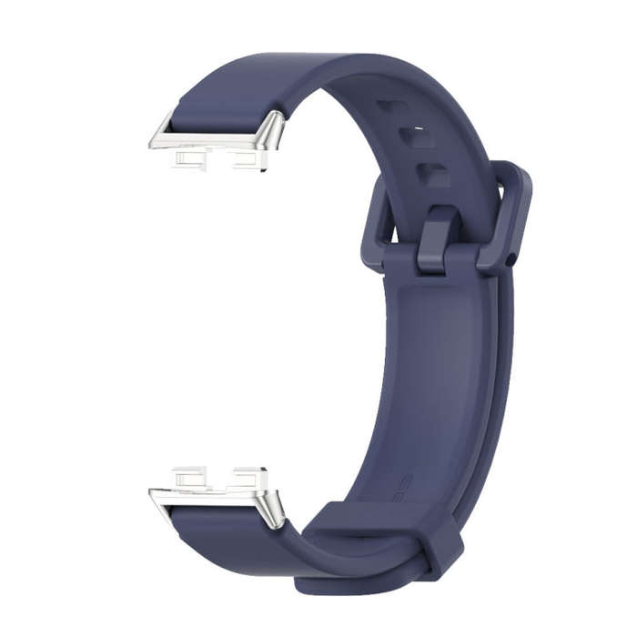 For Huawei Band 8 / 9 / 10 Mijobs Silicone Breathable Watch Band(Midnight Blue)