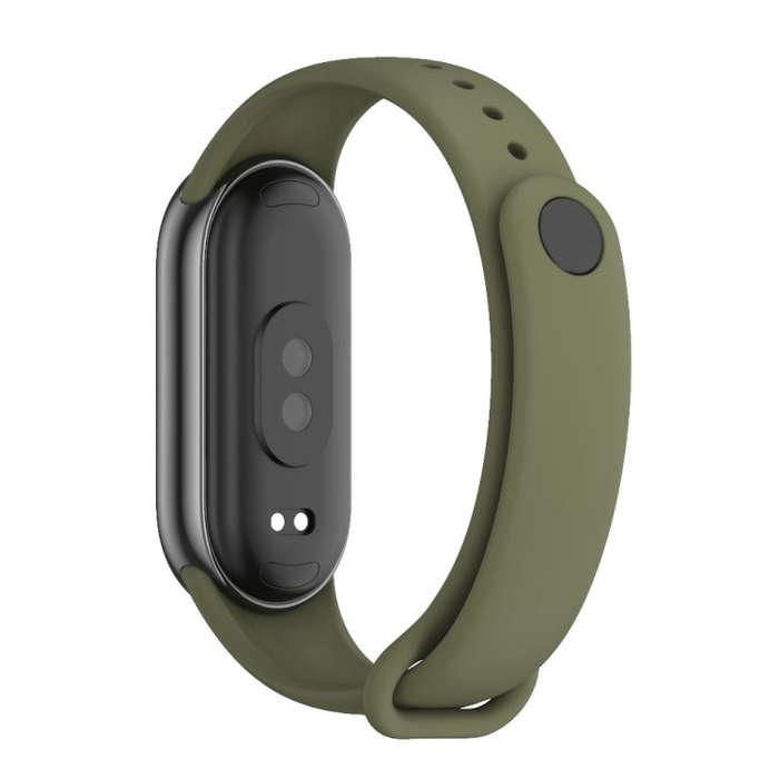 For Xiaomi Smart Band 10 / 9 / 8 Mijobs Solid Color Silicone Watch Band(Army Green)