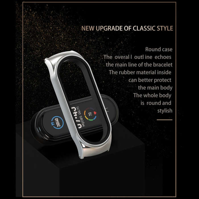 For Xiaomi Mi Band 8 Mijobs CS Case Milan Magnetic Stainless Steel Watch Band(Silver)