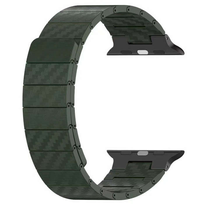 For Apple Watch Series 8 45mm Carbon Fiber Magnetic Loop Watch Band(Midnight Blue)