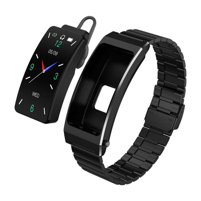 K13S 1.14 inch TFT Screen Slub Steel Strap Smart Calling Bracelet Supports Sleep Management/Blood...