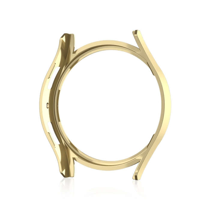 For Samsung Galaxy Watch 6 44mm Diamond Hollow PC Watch Protective Case(Gold)