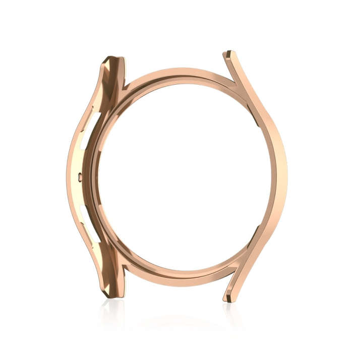 For Samsung Galaxy Watch 6 44mm Diamond Hollow PC Watch Protective Case(Rose Gold)
