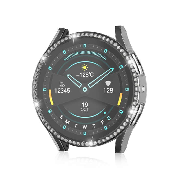 For Samsung Galaxy Watch 6 44mm Diamond Hollow PC Watch Protective Case(Transparent)