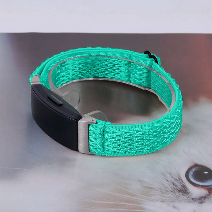 For Fitbit Inspire 3 Buckle Wave Braided Nylon Watch Band(Teal)