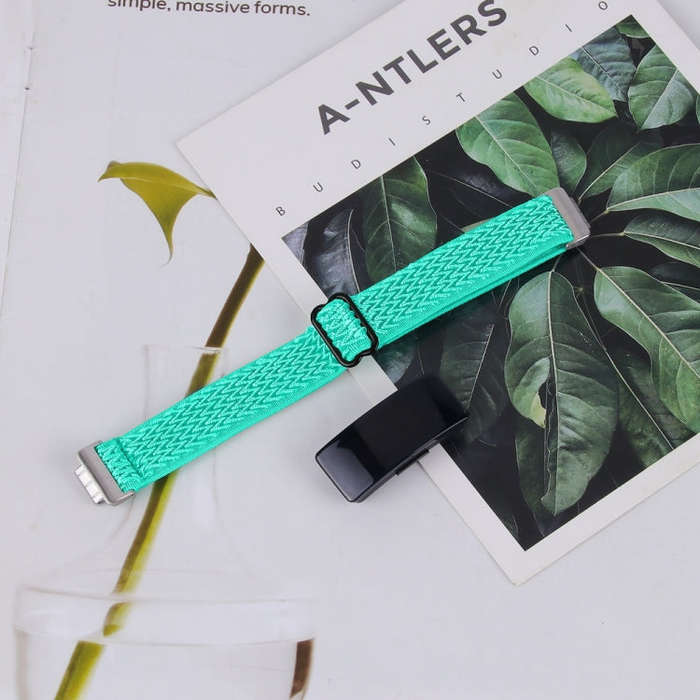 For Fitbit Inspire 3 Buckle Wave Braided Nylon Watch Band(Teal)