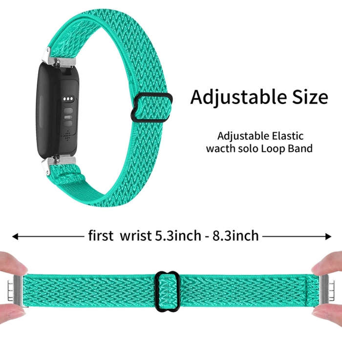 For Fitbit Inspire 3 Buckle Wave Braided Nylon Watch Band(Teal)