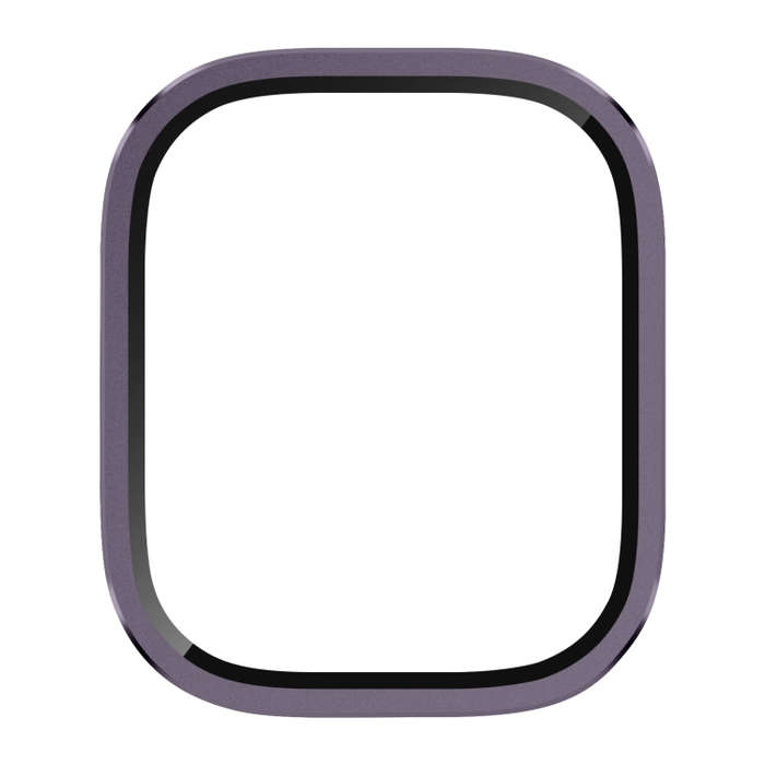 For Apple Watch Ultra 49mm Aluminum Alloy Frame Integrated Tempered Film(Purple)