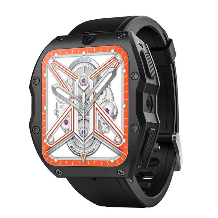 Model X 1.99 inch IP68 Waterproof Android 9.0 4G Dual Cameras Matte Smart Watch, Specification:4G...