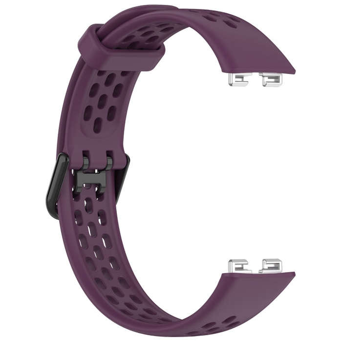 For Huawei Band 10 / 9 / 8 Solid Color Breathable Silicone Watch Band(Purple)