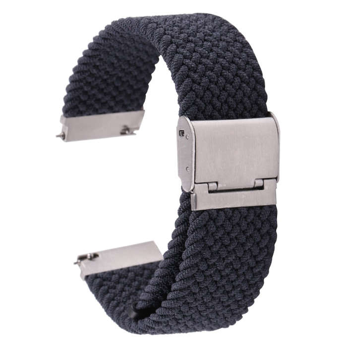 For Samsung Galaxy Watch 6 / 6 Classic Nylon Braided Metal Buckle Watch Band(Charcoal)
