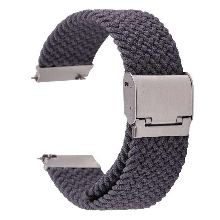 For Samsung Galaxy Watch 6 / 6 Classic Nylon Braided Metal Buckle Watch Band(Gray)