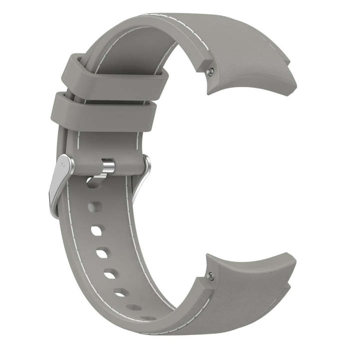 For Samsung Galaxy Watch 6 / 6 Classic Leather Silicone Watch Band(Grey)