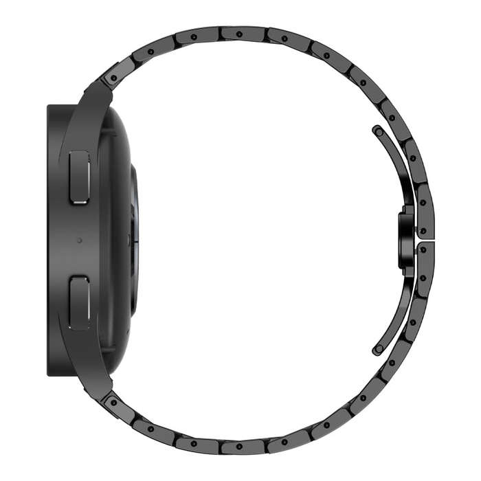 For Samsung Galaxy Watch 6 / 6 Classic Stainless Steel Metal Watch Band(Black Red)