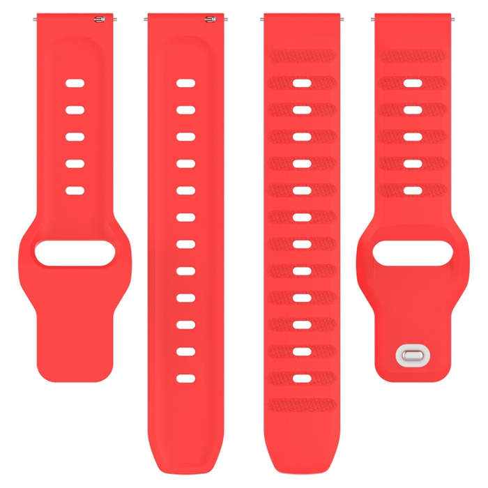 For Samsung Galaxy Watch 6 / 6 Classic Pockmark Texture Reverse Buckle Silicone Watch Band(Red)