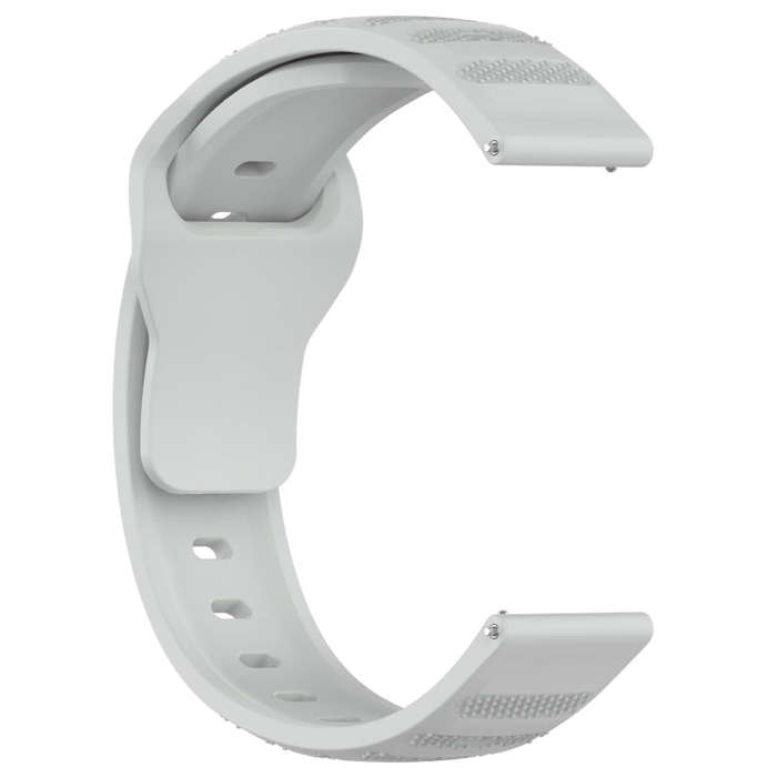For Samsung Galaxy Watch 6 / 6 Classic Pockmark Texture Reverse Buckle Silicone Watch Band(Light ...