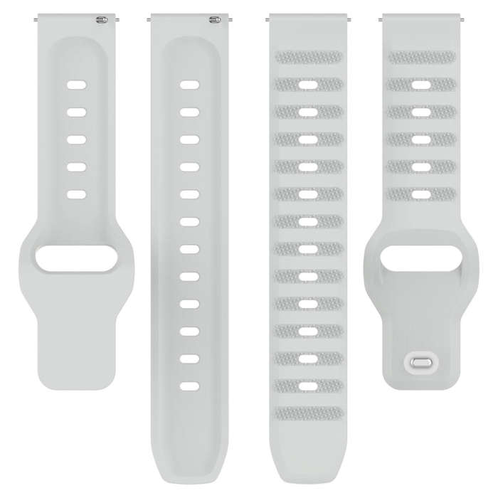 For Samsung Galaxy Watch 6 / 6 Classic Pockmark Texture Reverse Buckle Silicone Watch Band(Light ...