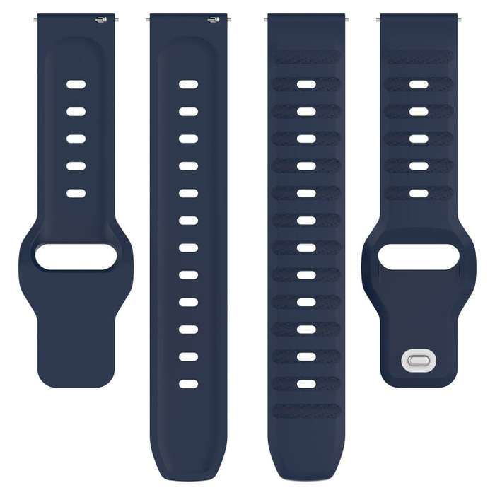 For Samsung Galaxy Watch 6 / 6 Classic Pockmark Texture Reverse Buckle Silicone Watch Band(Midnig...
