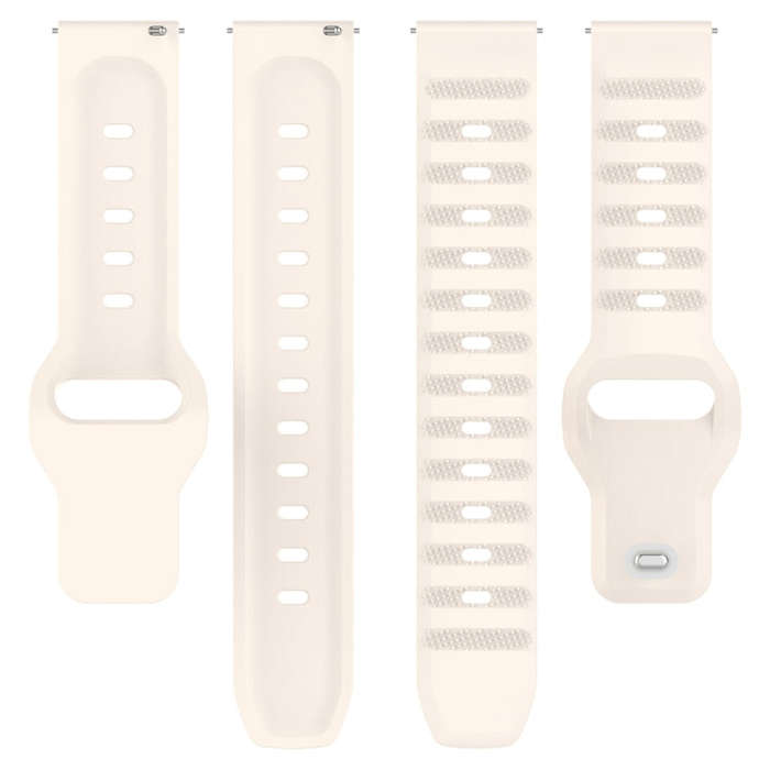 For Samsung Galaxy Watch 6 / 6 Classic Pockmark Texture Reverse Buckle Silicone Watch Band(Starli...
