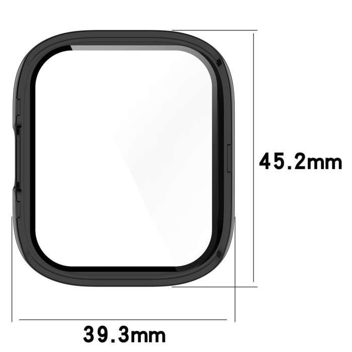 For Xiaomi Mi Watch Lite 3 PC + Tempered Film Integrated Watch Protective Case(Ink Blue)