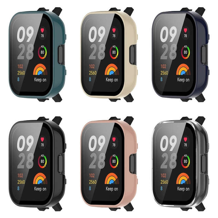 For Redmi Watch 3 Lite / Redmi Watch 3 Active PC + Tempered Film Integrated Watch Protective Case...