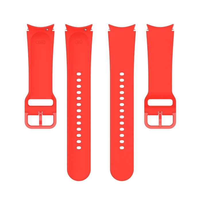 For Samsung Galaxy Watch 6 / 6 Classic Solid Color Buckle Silicone Watch Band, Size:L Size(Red)
