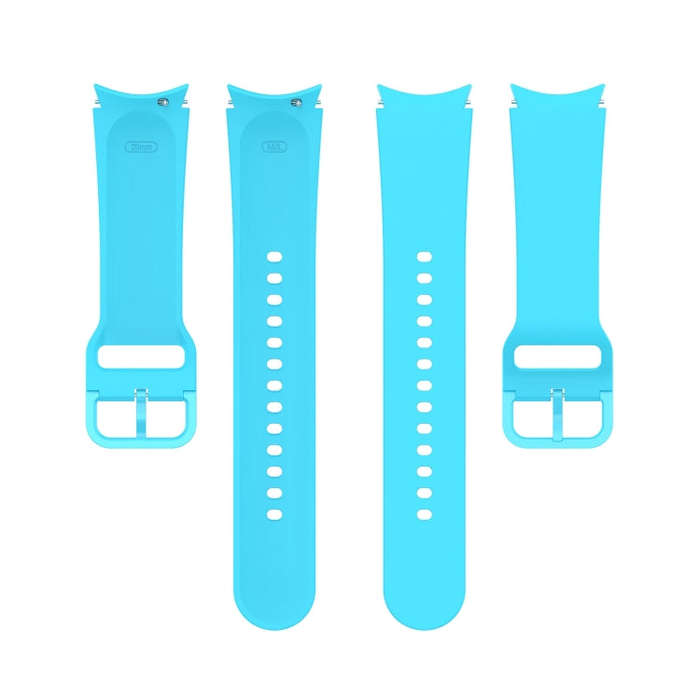 For Samsung Galaxy Watch 6 / 6 Classic Solid Color Buckle Silicone Watch Band, Size:S Size(Sky Blue)