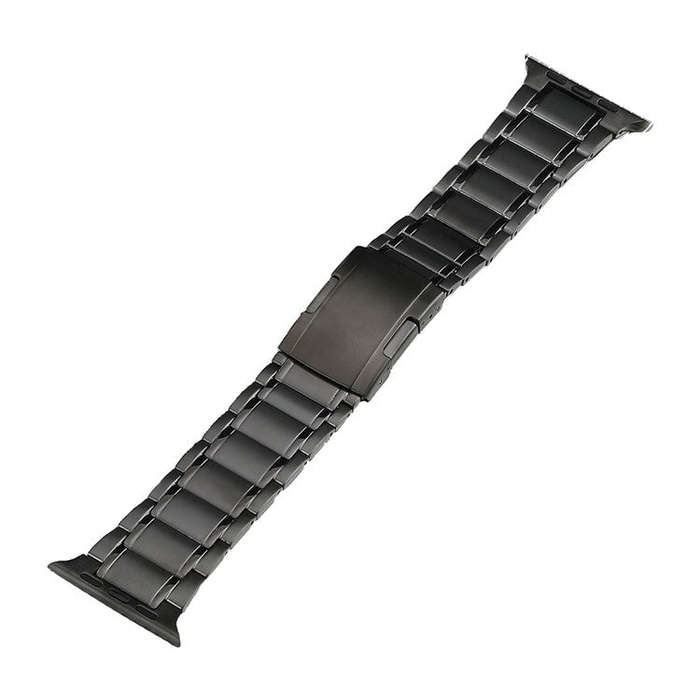 For Apple Watch Series 6 44mm Five Beads Turtle Buckle Titanium Steel Watch Band(Grey)