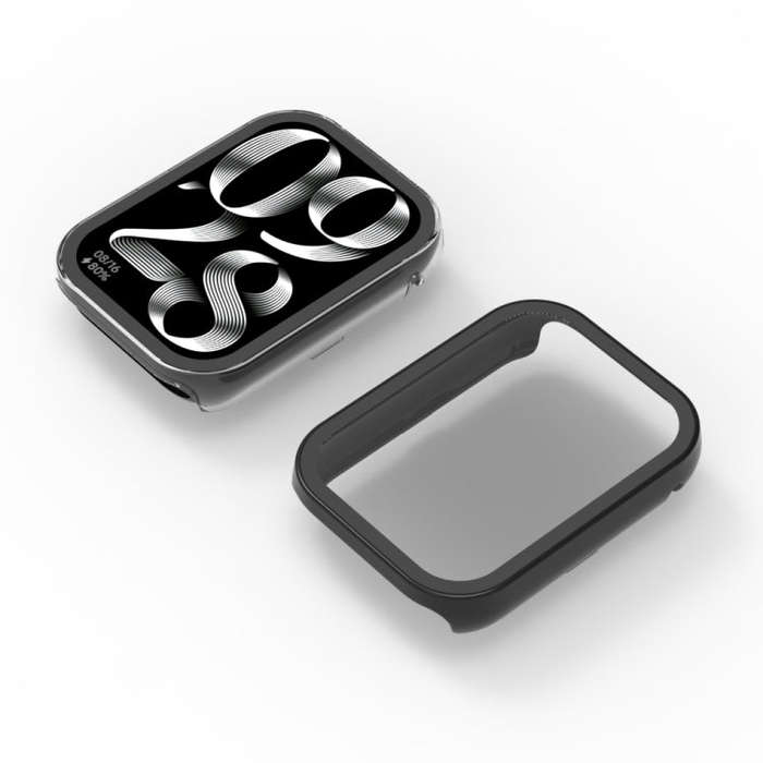 For Xiaomi Mi Band 8 Pro PC + Tempered Film Integrated Watch Protective Case(Black)