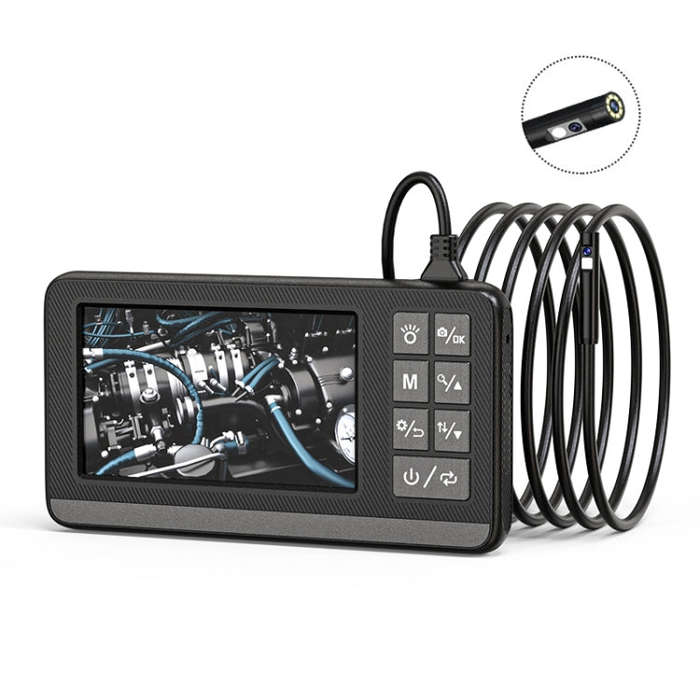 P005 8mm Dual Lenses Industrial Pipeline Endoscope with 4.3 inch HD Screen, Spec:10m Tube