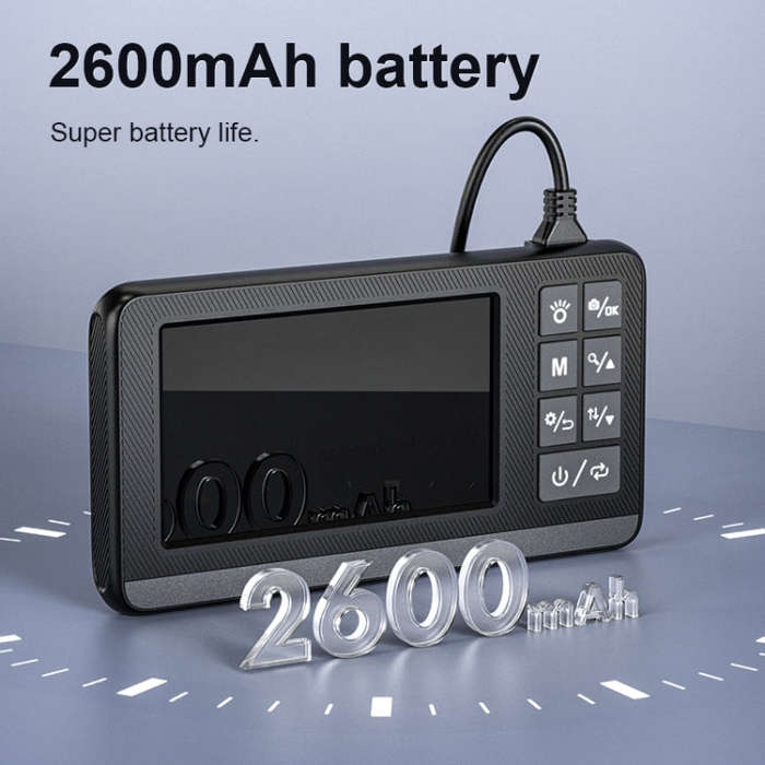 P005 8mm Dual Lenses Industrial Pipeline Endoscope with 4.3 inch HD Screen, Spec:10m Tube