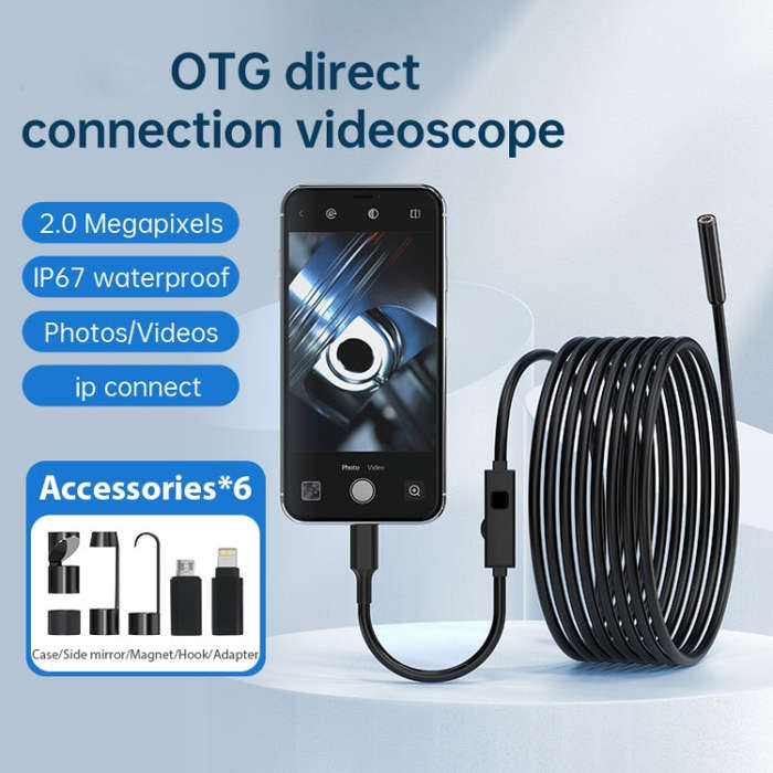 YP105 8mm Lenses 2MP HD Industry Endoscope Support Mobile Phone Direct Connection, Length:10m
