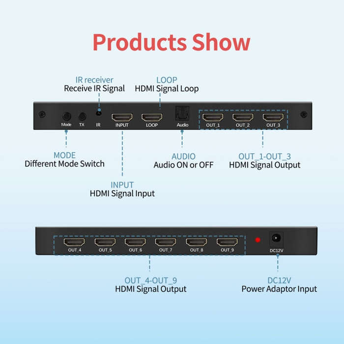 NK-330 3x3 4K 9 Screen HDMI DVI TV Video Wall Controller Splitter Multi Video Screen Processor Sp...