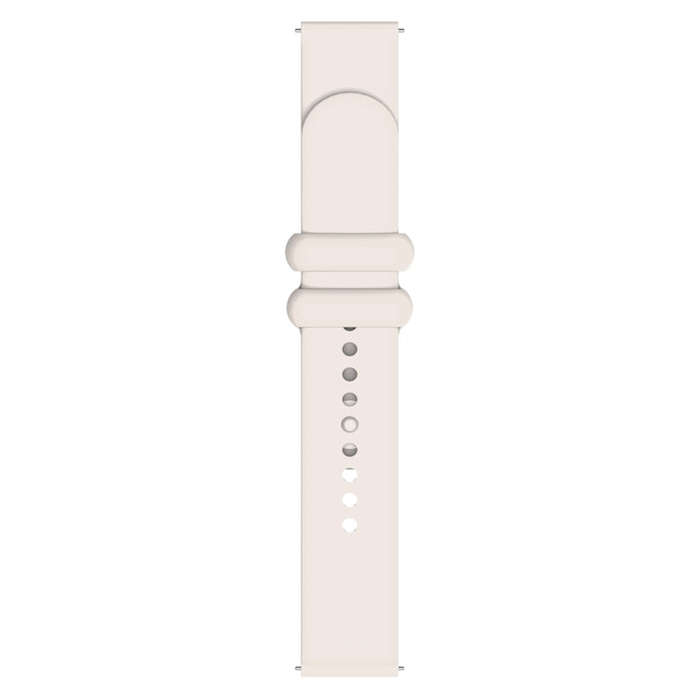 22mm Universal Solid Color Reverse Buckle Silicone Watch Band(Starlight Color)