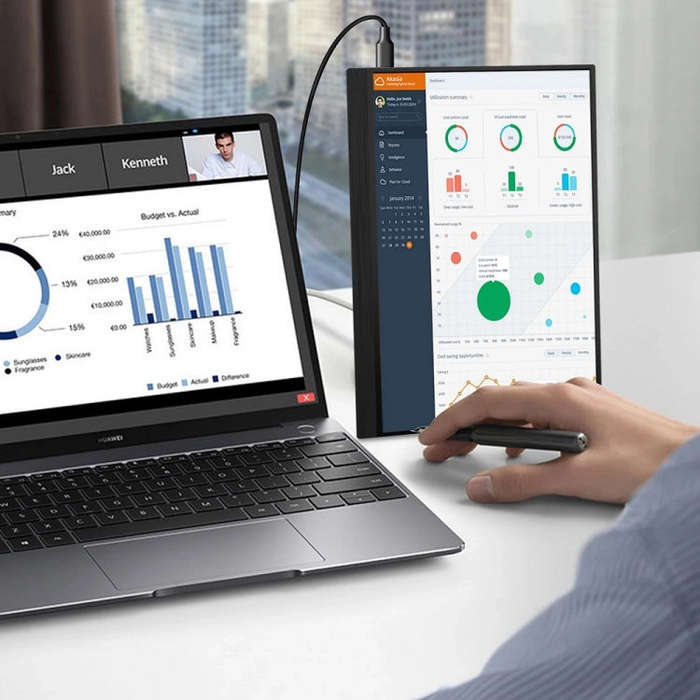 15.6 inch HDR 1080P IPS Screen Portable Monitor(No Charger)