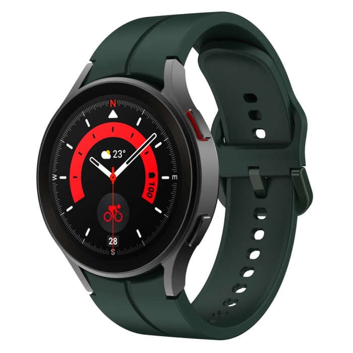For Samsung Galaxy Watch 6 / 6 Classic Colorful Buckle Silicone Watch Band(Green)