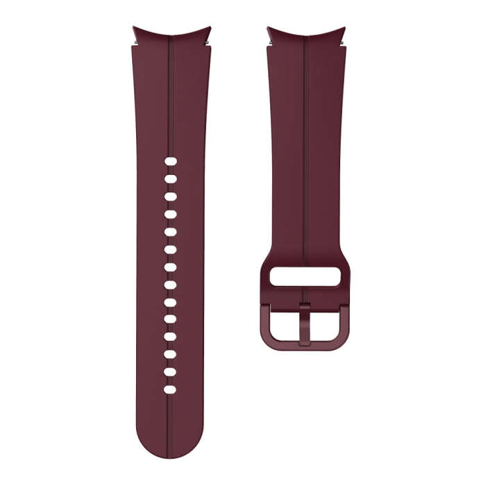 For Samsung Galaxy Watch 6 / 6 Classic Colorful Buckle Silicone Watch Band(Wine Red)