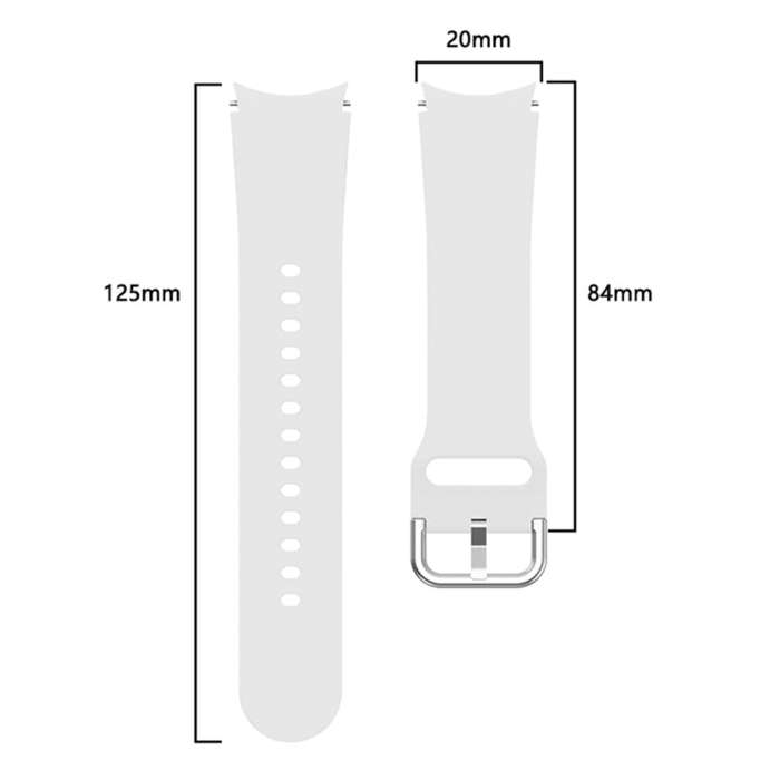 For Samsung Galaxy Watch 6 / 6 Classic Colorful Buckle Silicone Sport Watch Band(White)