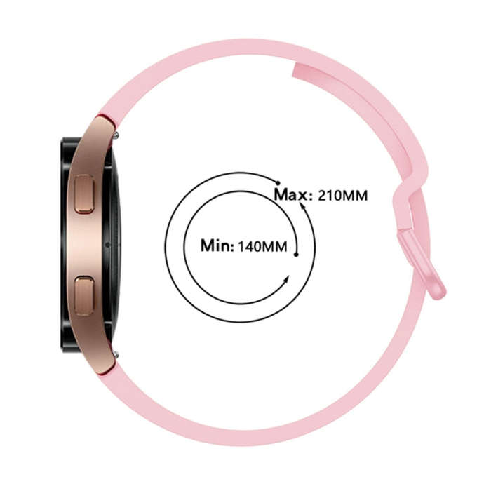 For Samsung Galaxy Watch 6 / 6 Classic Colorful Buckle Silicone Sport Watch Band(Soft Powder)