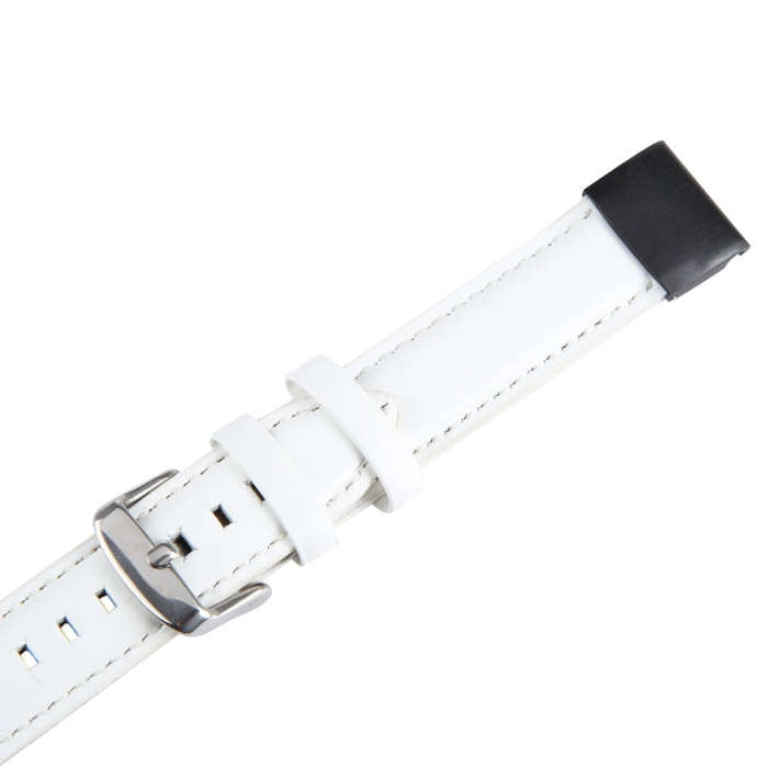 For Garmin Fenix 7 22mm Bamboo Joint Texture Genuine Leather Watch Band(White)