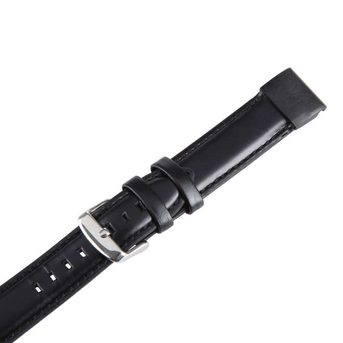 For Garmin Fenix 7X 26mm Bamboo Joint Texture Genuine Leather Watch Band(Black)