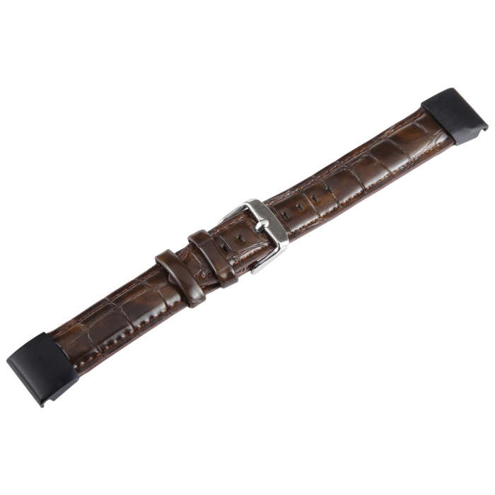 For Garmin Fenix 7X 26mm Bamboo Joint Texture Genuine Leather Watch Band(Bamboo Brown)