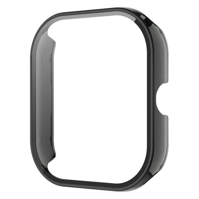 For Redmi Watch 4 PC + Tempered Glass Integrated Watch Protective Case(Black)